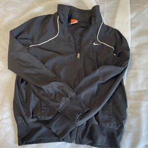 Nike The Athletic Dept Jacket L Womens Black White Swoosh Logo Track Windbreaker